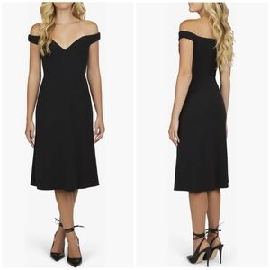 New Katie May Jericho Off The Shoulder Dress Black LBD Sz L